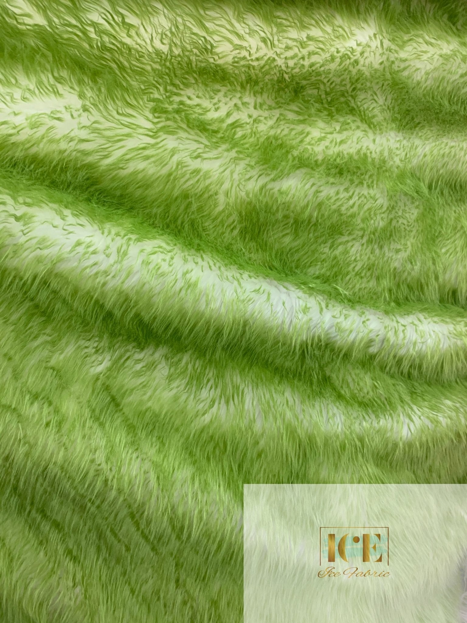 Canadian Fox 2 Tone Shaggy Long Pile Faux Fur Fabric For Blankets, Costumes, Bed SpreadICEFABRICICE FABRICSLimeBy The Yard (60 inches Wide)Canadian Fox 2 Tone Shaggy Long Pile Faux Fur Fabric For Blankets, Costumes, Bed Spread ICEFABRIC Lime