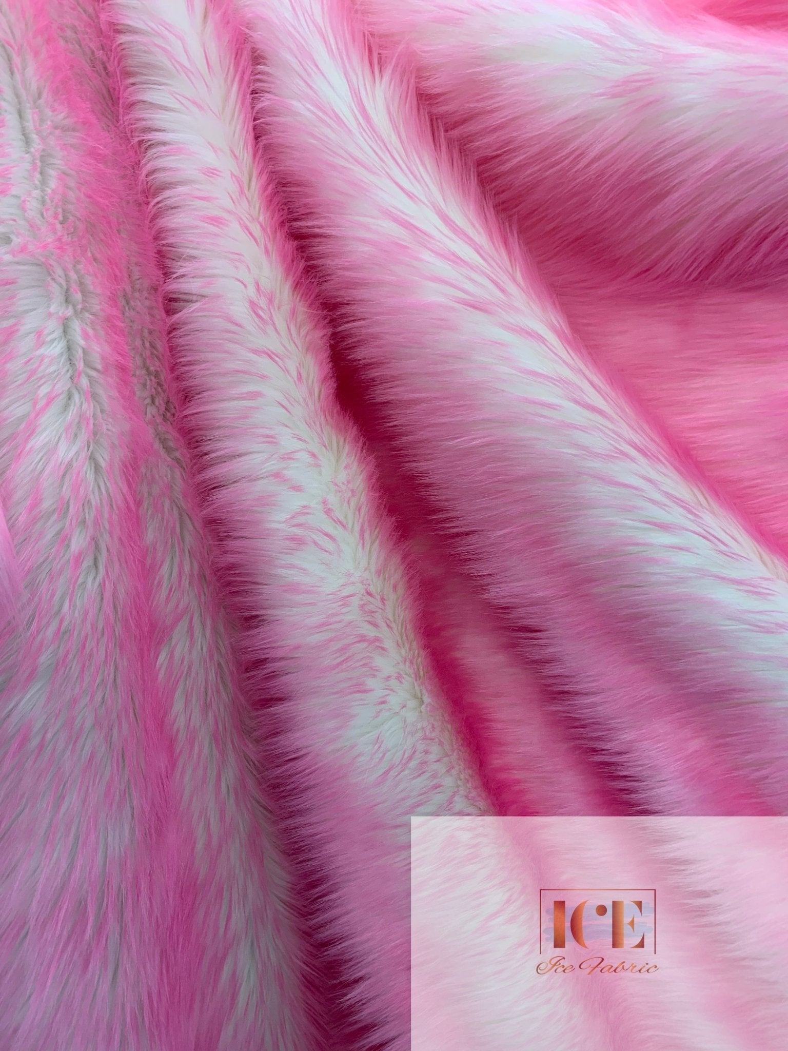 Canadian Fox 2 Tone Shaggy Long Pile Faux Fur Fabric For Blankets, Costumes, Bed SpreadICEFABRICICE FABRICSCandy PinkBy The Yard (60 inches Wide)Canadian Fox 2 Tone Shaggy Long Pile Faux Fur Fabric For Blankets, Costumes, Bed Spread ICEFABRIC Candy Pink