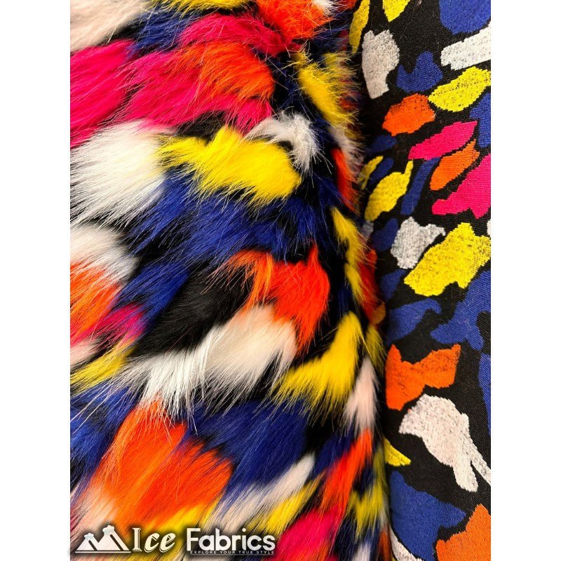 Canadian multi color Faux Fur Fabric By The YardICE FABRICSICE FABRICSBy The Yard (60" Wide)Long Pile (2.5” long)Neon Orange - PinkCanadian multi color Faux Fur Fabric By The Yard ICE FABRICS Neon Orange - Pink