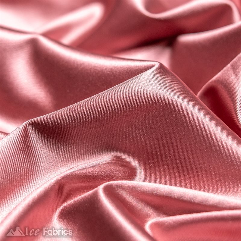 Casino 4 Way Stretch Satin Fabric Shiny Dusty Rose Silky SpandexICE FABRICSICE FABRICS1 Yard Dusty RoseBy The Yard (60" Wide)Thick and HeavyCasino Shiny Dusty Rose Spandex 4 Way Stretch Satin Fabric ICE FABRICS