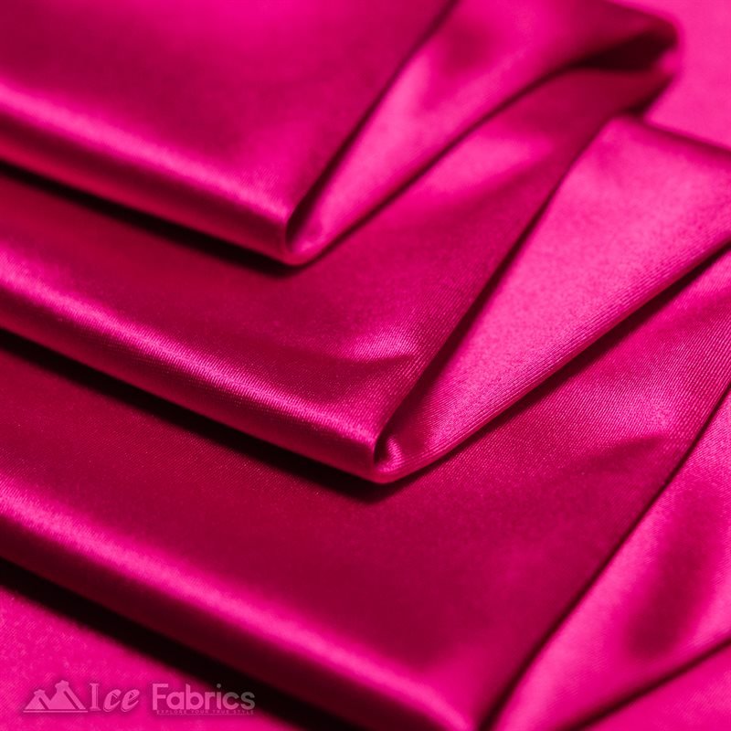 Casino 4 Way Stretch Satin Fabric Shiny Hot Pink Silky SpandexICE FABRICSICE FABRICS1 Yard Hot PinkBy The Yard (60" Wide)Thick and HeavyCasino Shiny Hot Pink Spandex 4 Way Stretch Satin Fabric ICE FABRICS