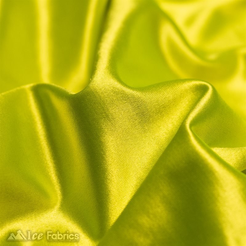 Casino 4 Way Stretch Satin Fabric Shiny Neon Yellow Silky SpandexICE FABRICSICE FABRICS1 Yard Neon YellowBy The Yard (60" Wide)Thick and HeavyCasino Shiny Neon Yellow Spandex 4 Way Stretch Satin Fabric ICE FABRICS