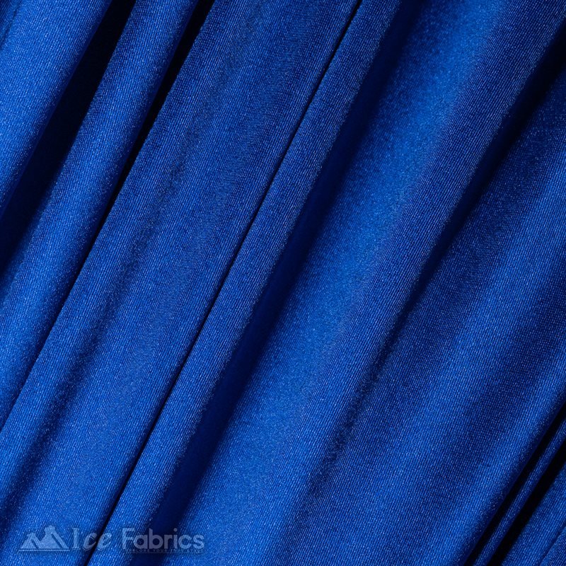 Casino Shiny Royal Blue Spandex 4 Way Stretch Satin FabricICE FABRICSICE FABRICS1 Yard Royal BlueBy The Yard (60" Wide)Thick and HeavyCasino Shiny Royal Blue Spandex 4 Way Stretch Satin Fabric ICE FABRICS