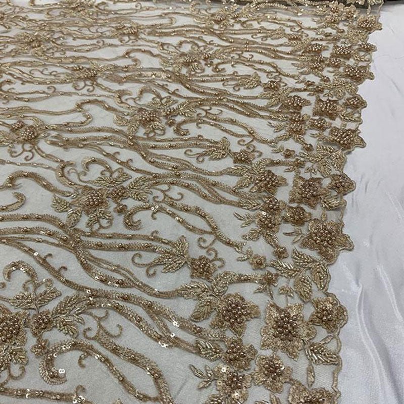 Champagne Beaded Fabric Luxury Fabric Embroidery Fabric Fashion FabricICEFABRICICE FABRICSChampagne Beaded Fabric Luxury Fabric Embroidery Fabric Fashion Fabric ICEFABRIC