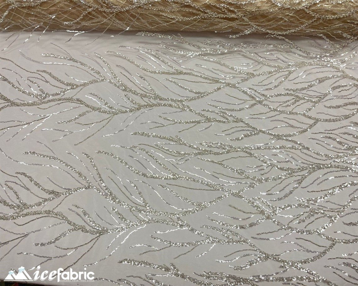 Champagne Handmade Beaded Fabric / Lace Fabric With SequinICE FABRICSICE FABRICSBy the yardChampagne Handmade Beaded Fabric / Lace Fabric With Sequin ICE FABRICS
