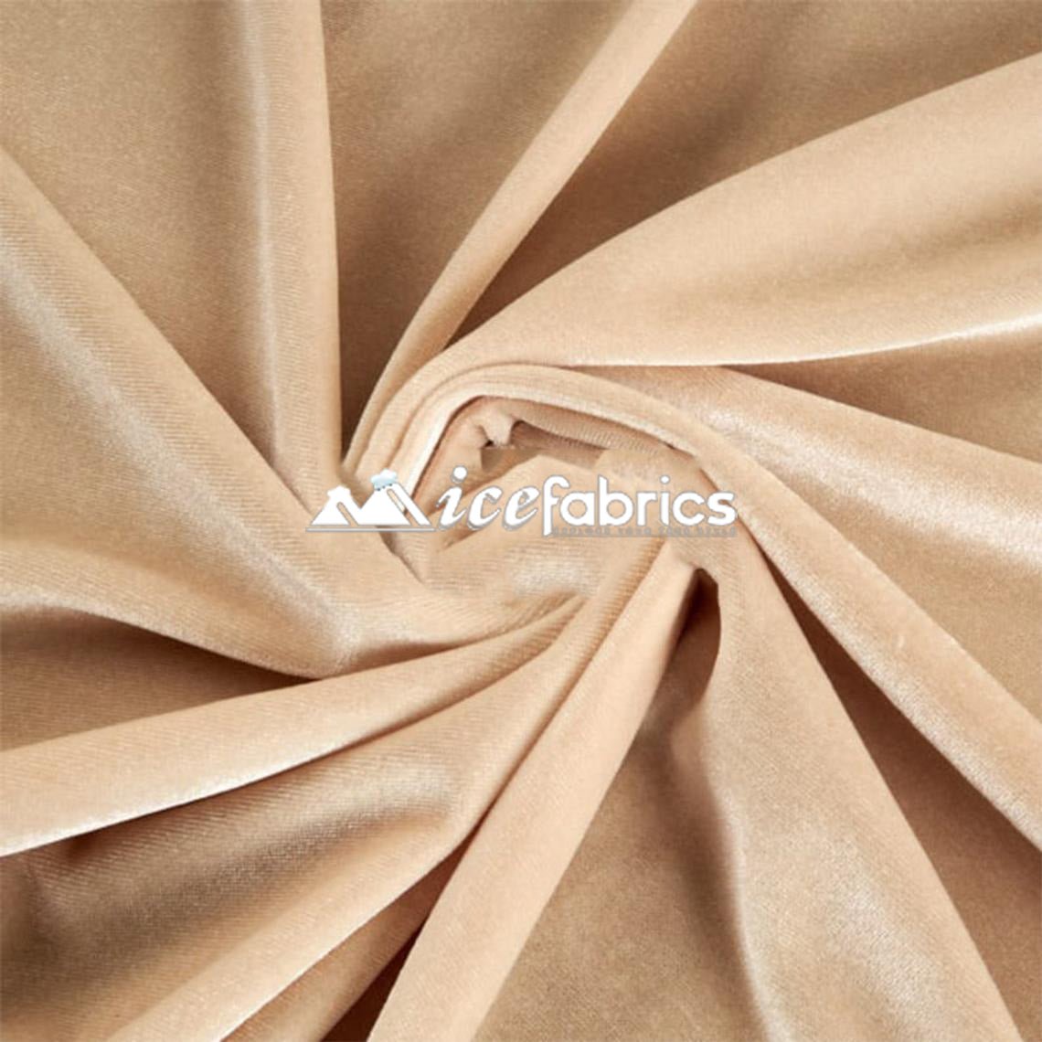 Champagne Luxury Stretch Velvet Fabric _ Spandex FabricVelvet FabricICE FABRICSICE FABRICSChampagne Luxury Stretch Velvet Fabric _ Spandex Fabric ICE FABRICS