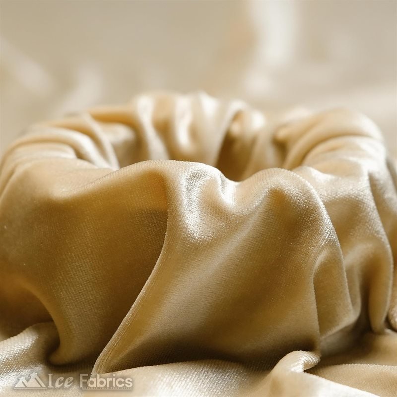 Champagne Wholesale Velvet Fabric Stretch | 60" WideICE FABRICSICE FABRICS20 Yards ChampagneChampagne Wholesale Velvet Fabric Stretch | 60" Wide