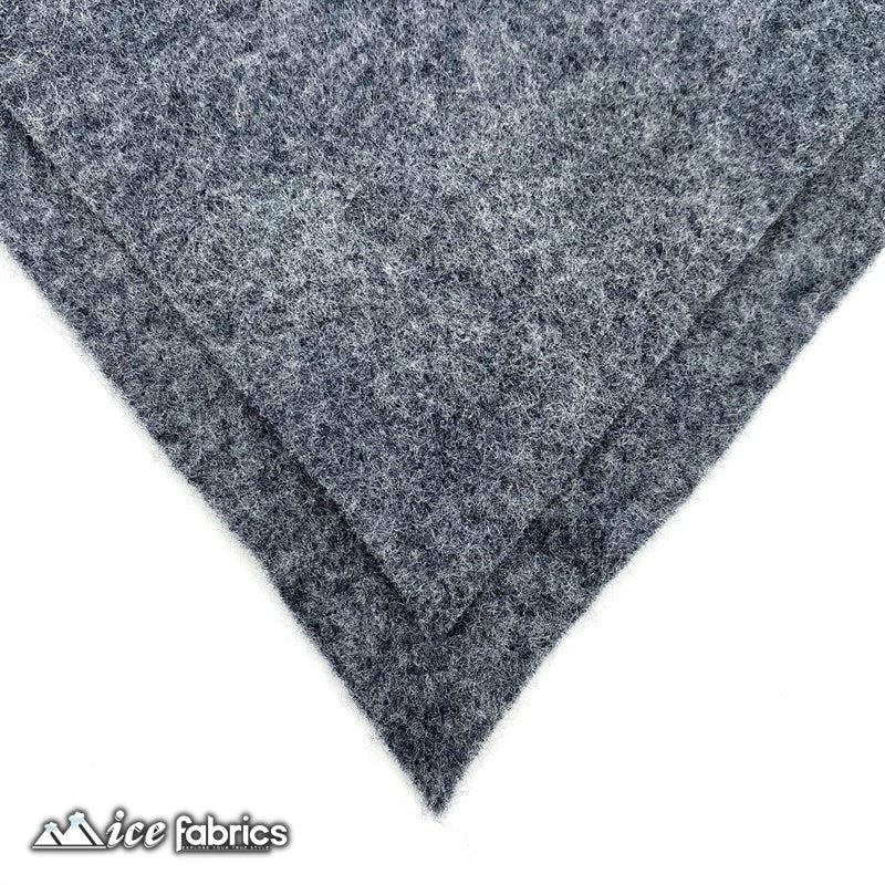 Charcoal Acrylic Wholesale Felt Fabric 1.6mm ThickICE FABRICSICE FABRICSBy The Roll (72" Wide)Charcoal Acrylic Wholesale Felt Fabric (20 Yards Bolt ) 1.6mm Thick ICE FABRICS