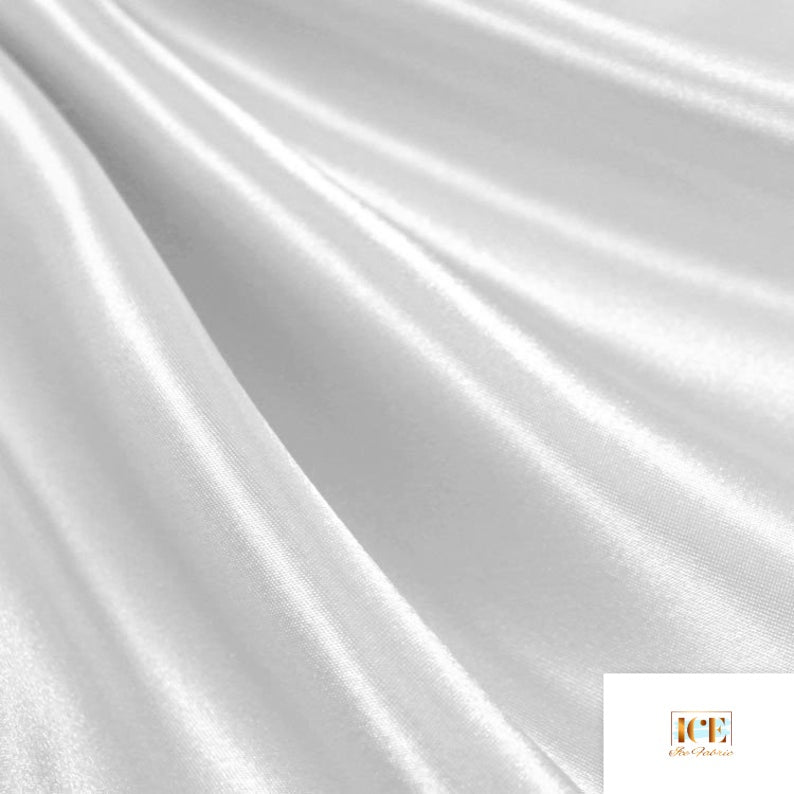 Charmeuse Satin Fabric at Wholesale PriceSatin FabricICEFABRICICE FABRICSWhiteCharmeuse Satin Fabric at Wholesale Price ICEFABRIC White