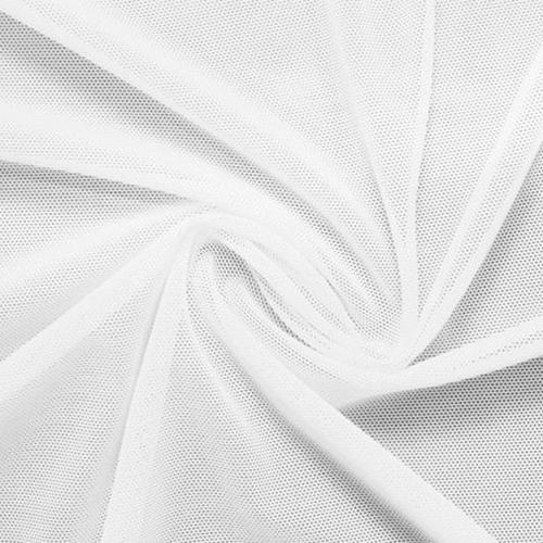 Color Luxury 4 Way Stretch Power Mesh FabricICE FABRICSICE FABRICS1-10 YardsWhiteColor Luxury 4 Way Stretch Power Mesh Fabric ICE FABRICS White