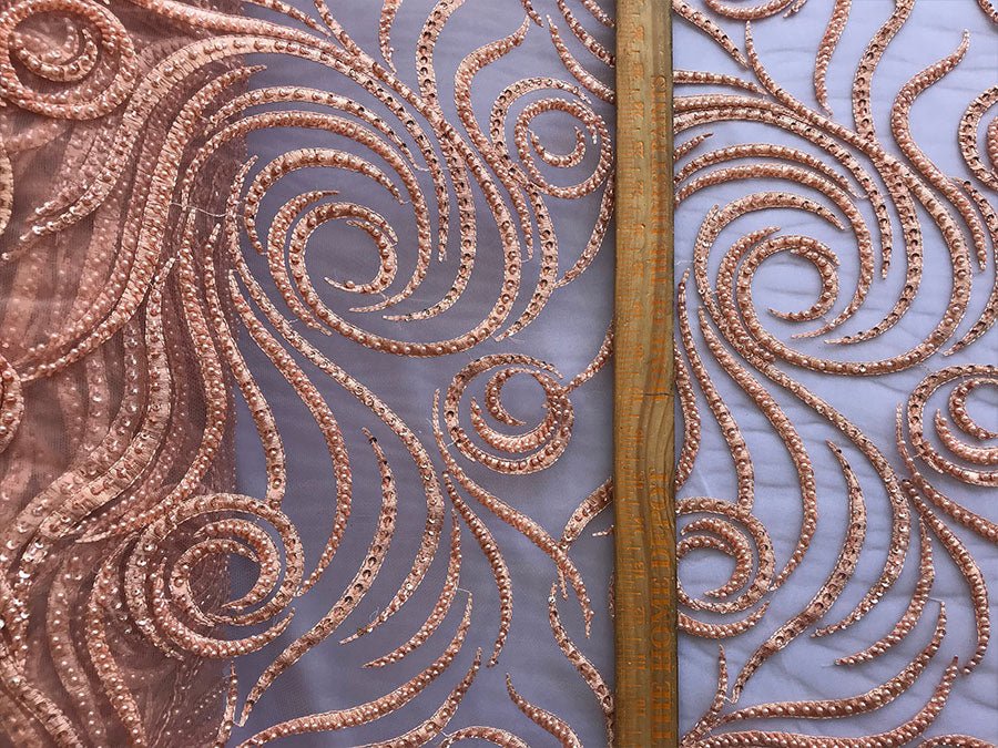 Coral Beaded Multi-Color Floral Bridal Mesh Lace DressICE FABRICSICE FABRICSCoral Beaded Multi-Color Floral Bridal Mesh Lace Dress ICE FABRICS