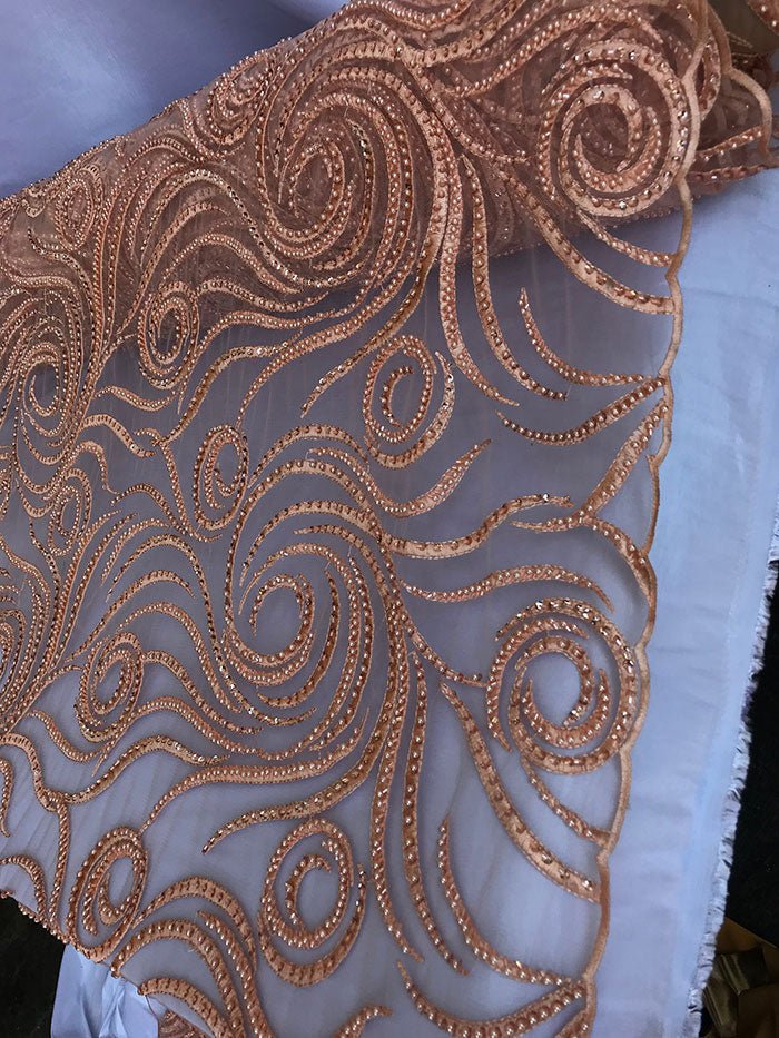Coral Beaded Multi-Color Floral Bridal Mesh Lace DressICE FABRICSICE FABRICSCoral Beaded Multi-Color Floral Bridal Mesh Lace Dress ICE FABRICS