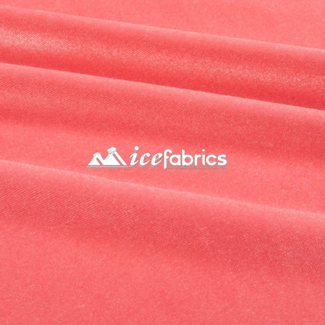 Coral Luxury Stretch Velvet Fabric _ Spandex FabricVelvet FabricICE FABRICSICE FABRICSCoral Luxury Stretch Velvet Fabric _ Spandex Fabric ICE FABRICS