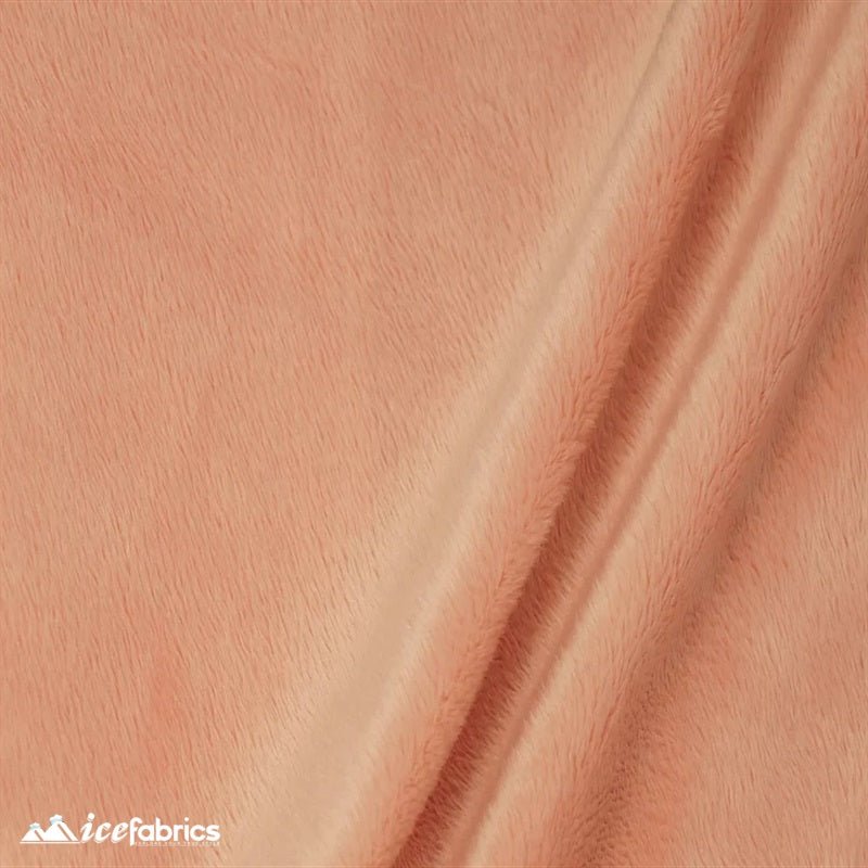 Coral Minky Solid 3mm Pile Blanket FabricICE FABRICSICE FABRICSBy The Yard (60 inches Wide)Coral Minky Solid 3mm Pile Blanket Fabric ICE FABRICS