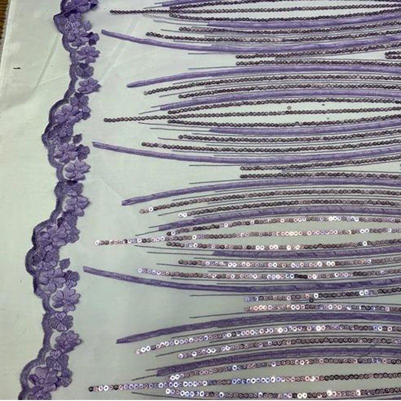 Corded 3D Flowers/Floral Mesh Lace Sequins Fabric By The Yard For Gowns, Skirts, Prom DressesICEFABRICICE FABRICSLavenderCorded 3D Flowers/Floral Mesh Lace Sequins Fabric By The Yard For Gowns, Skirts, Prom Dresses ICEFABRIC Lavender