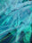 Crystal Sheer Iridescent Organza Fabric_ Aqua Iridescent Fabric