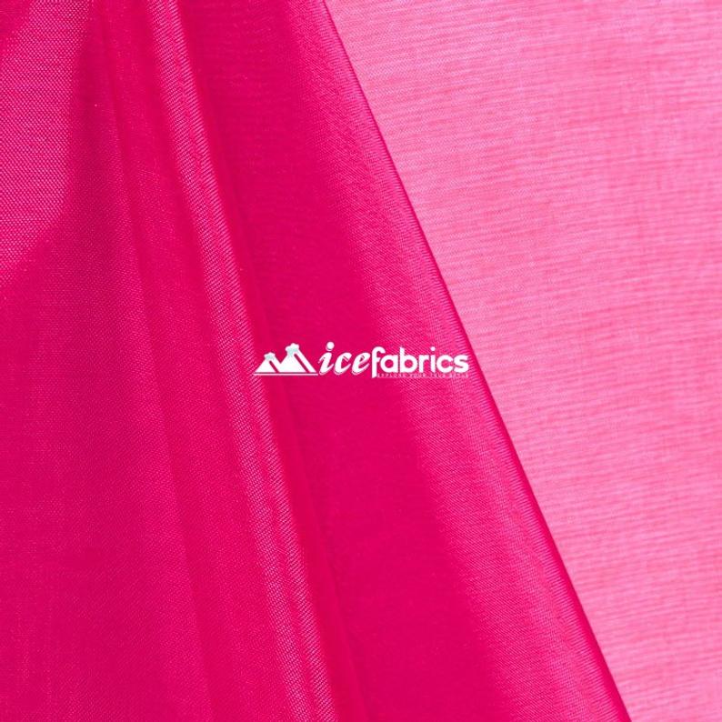 Crystal Sheer Organza Fabric By The Roll (100 Yards) 25 ColorsICEFABRICICE FABRICSFuchsiaBy The Roll (60" Wide)Crystal Sheer Organza Fabric By The Roll (100 Yards) 25 Colors ICEFABRIC Fuchsia