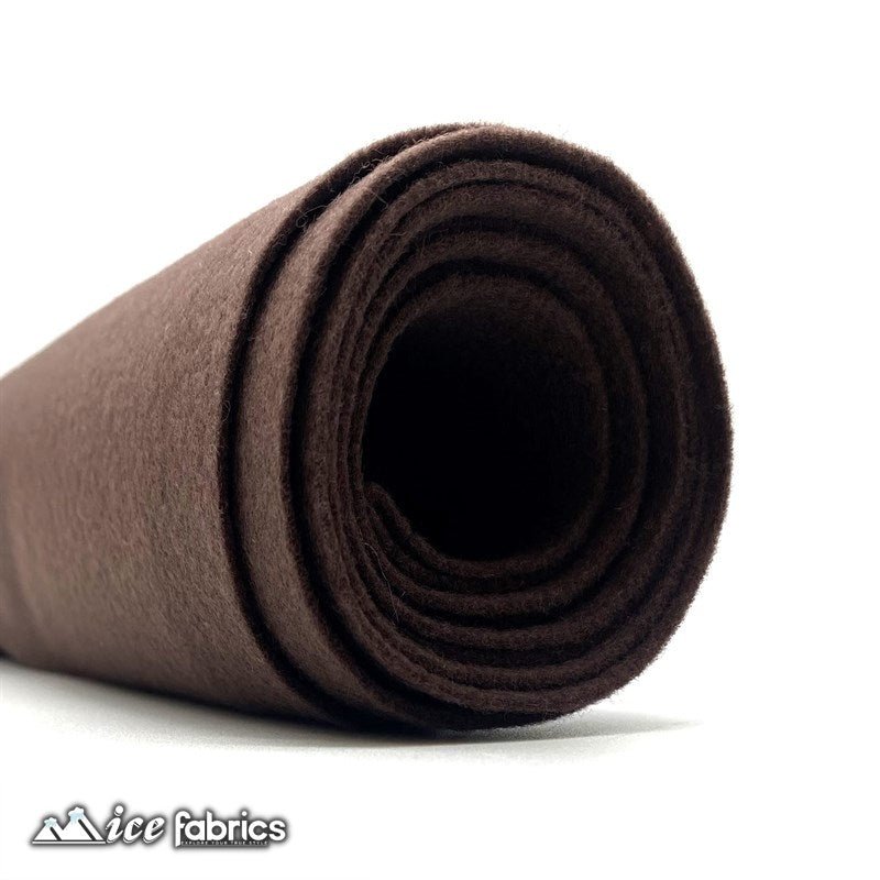 Dark Brown Acrylic Wholesale Felt Fabric 1.6mm ThickICE FABRICSICE FABRICSBy The Roll (72" Wide)Dark Brown Acrylic Wholesale Felt Fabric (20 Yards Bolt ) 1.6mm Thick ICE FABRICS