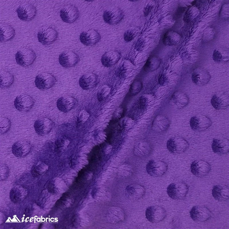 Dark Purple Dimple Polka Dot Minky Fabric / Ultra Soft /MinkyICE FABRICSICE FABRICSBy The Yard (60 inches Wide)Dark Purple Dimple Polka Dot Minky Fabric / Ultra Soft / ICE FABRICS