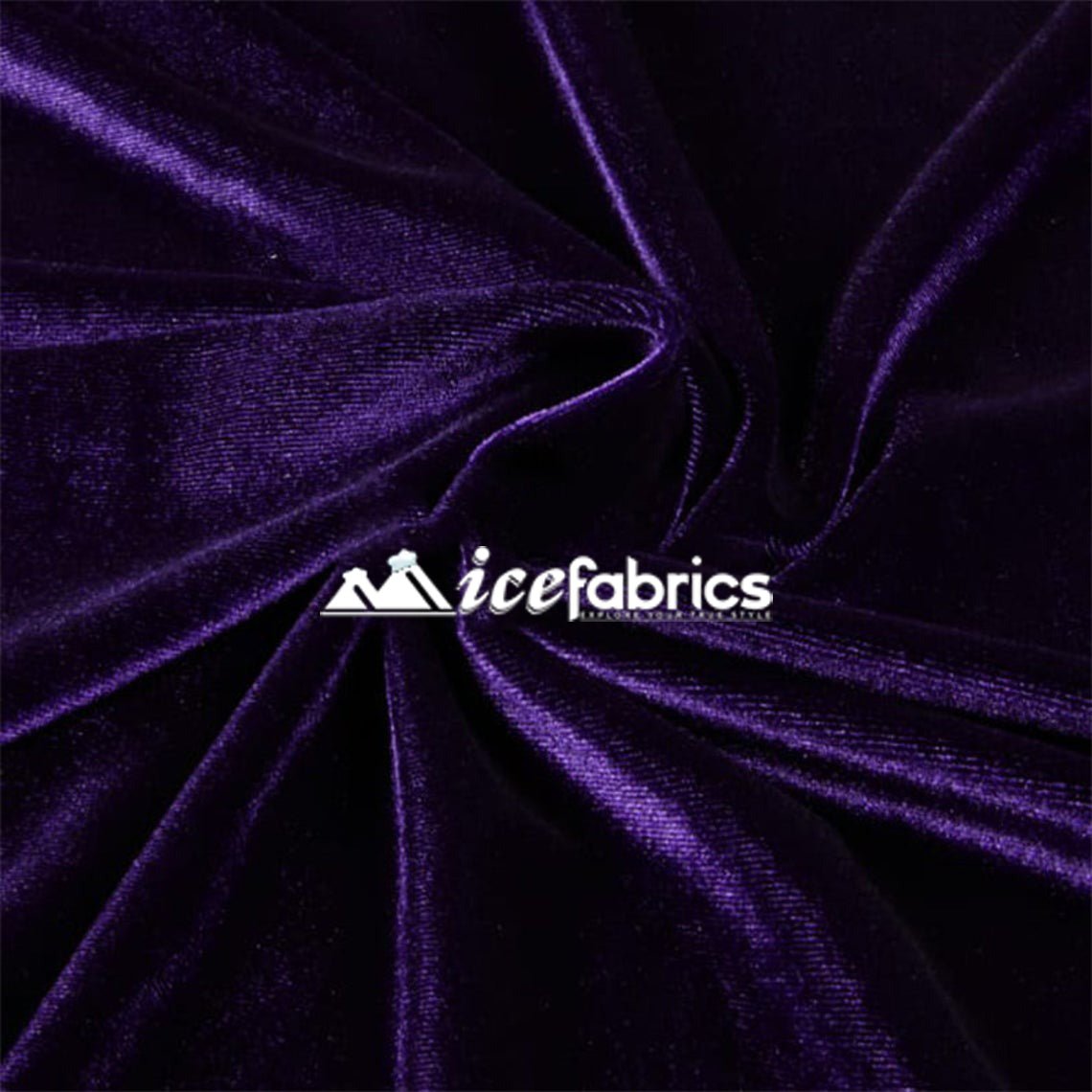 Dark Purple Stretch Velvet Fabric _ Spandex FabricVelvet FabricICE FABRICSICE FABRICSDark Purple Stretch Velvet Fabric _ Spandex Fabric ICE FABRICS