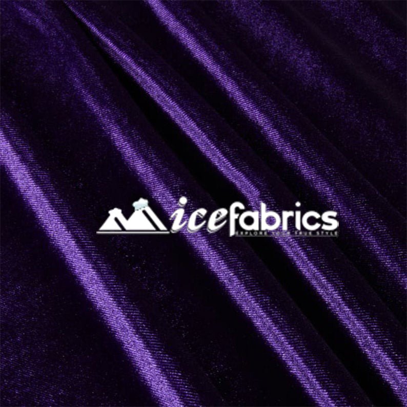 Dark Purple Stretch Velvet Fabric _ Spandex FabricVelvet FabricICE FABRICSICE FABRICSDark Purple Stretch Velvet Fabric _ Spandex Fabric ICE FABRICS