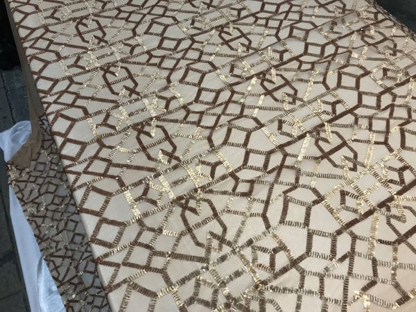 Decent Embroidery Design 4 Way Stretch Sequin Fabric For Wedding Prom Fashion Decorations DressesICE FABRICSICE FABRICSBurgundyBy The Yard (58" Wide)Decent Embroidery Design 4 Way Stretch Sequin Fabric For Wedding Prom Fashion Decorations Dresses ICE FABRICS Champagne
