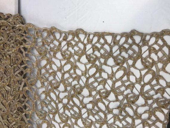 Design Beaded Mesh Lace Fabric Bridal Wedding ClothesICE FABRICSICE FABRICSDk GoldDesign Beaded Mesh Lace Fabric Bridal Wedding Clothes BAZZAR TEXTILE Dk Gold