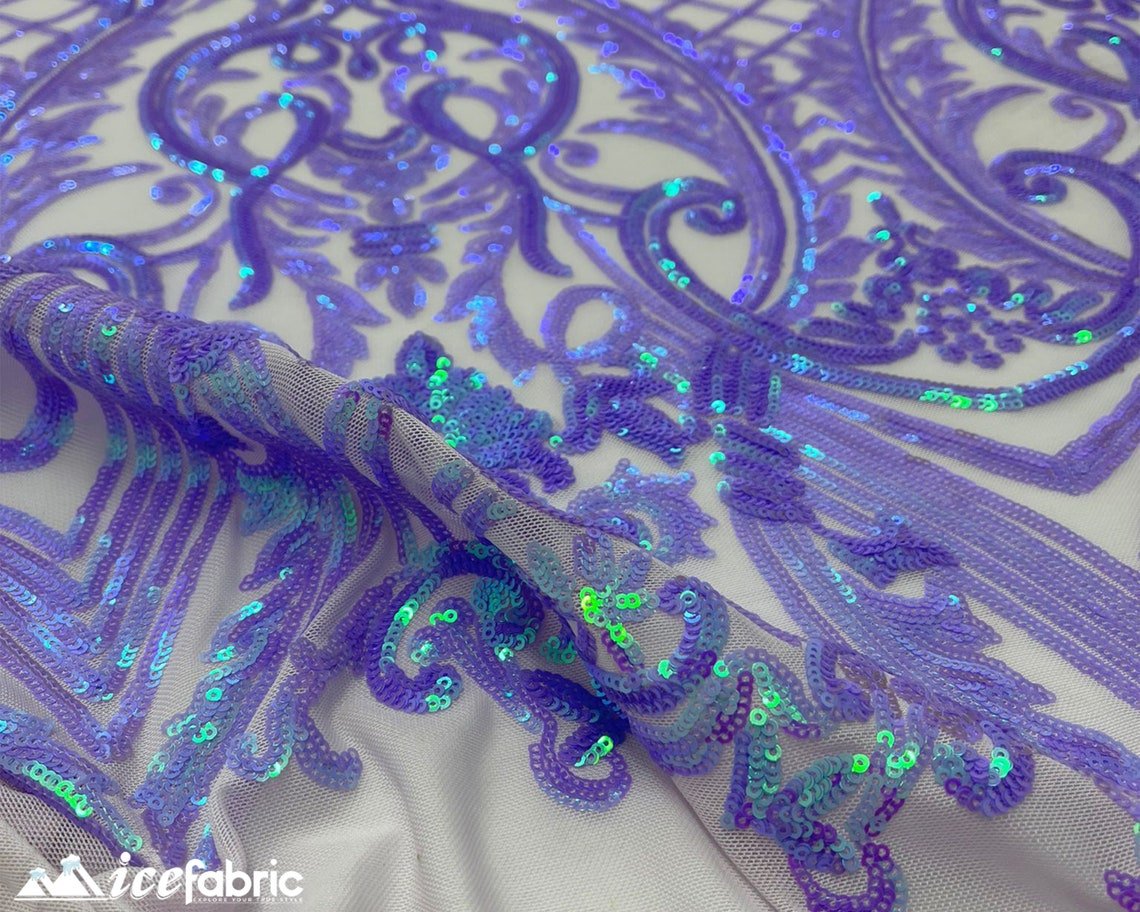 Diba Lavender Geometric Stretch Sequin Fabric / Lace FabricICE FABRICSICE FABRICSDiba Sequin Fabric LavenderBy The Yard (58" Wide)Diba Lavender Geometric Stretch Sequin Fabric / Lace Fabric ICE FABRICS