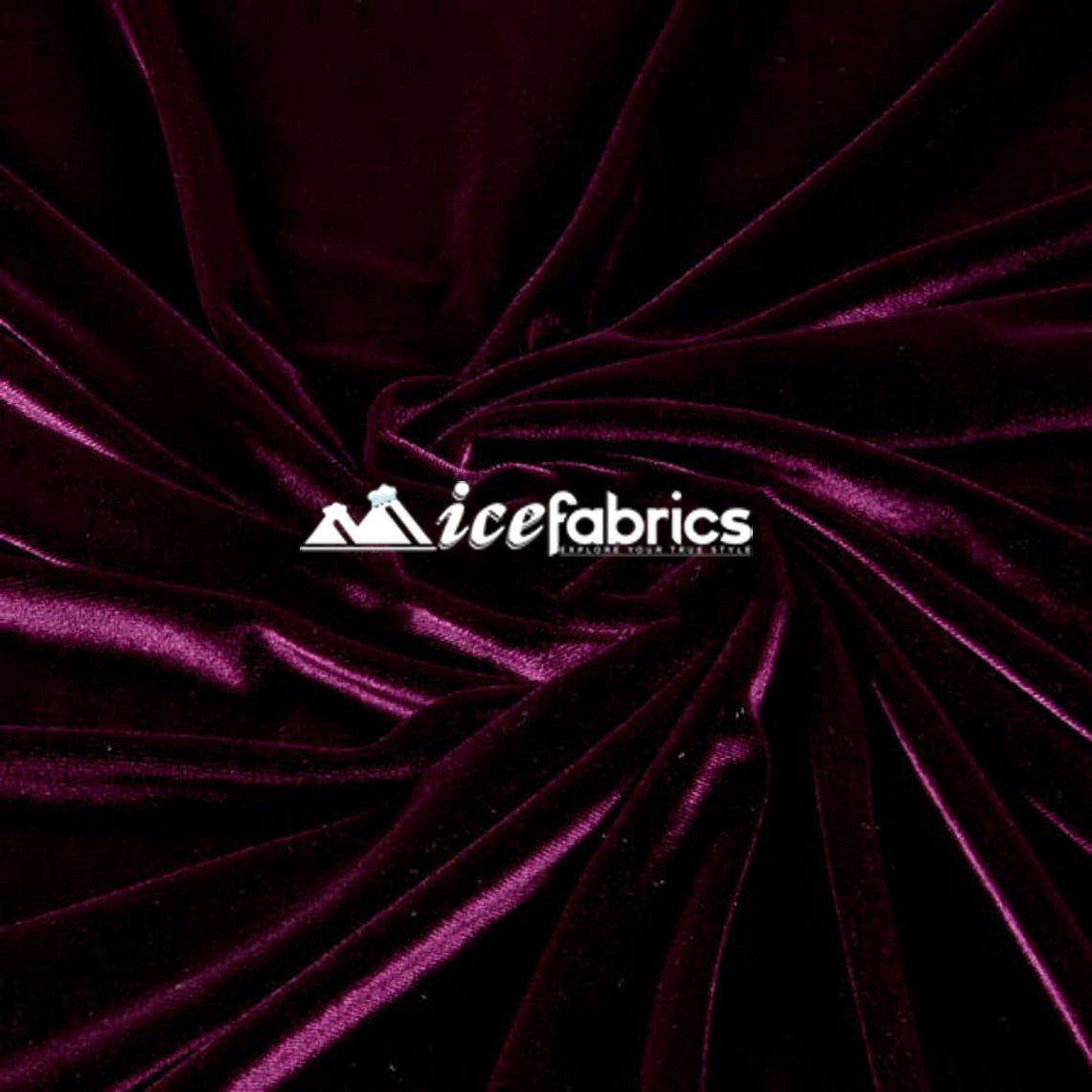 Eggplant Luxury Stretch Velvet Fabric _ Spandex FabricVelvet FabricICE FABRICSICE FABRICSEggplant Luxury Stretch Velvet Fabric _ Spandex Fabric ICE FABRICS