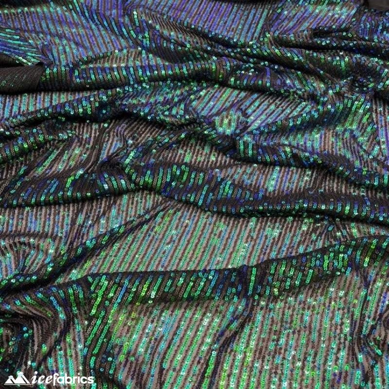 Elegant 2 Way All Over Stretch Sequin FabricICE FABRICSICE FABRICSBy The Yard58 inches WideIridescent GreenElegant 2 Way All Over Stretch Sequin Fabric ICE FABRICS Iridescent Green
