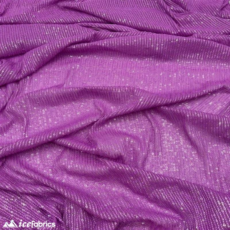 Elegant 2 Way All Over Stretch Sequin FabricICE FABRICSICE FABRICSBy The Yard58 inches WidePurpleElegant 2 Way All Over Stretch Sequin Fabric ICE FABRICS Purple