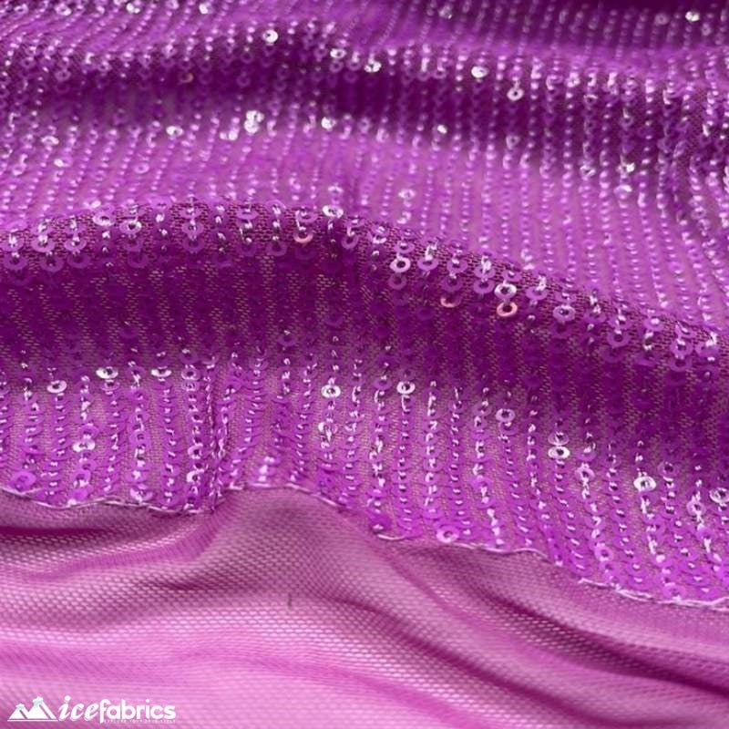 Elegant 2 Way All Over Stretch Sequin FabricICE FABRICSICE FABRICSBy The Yard58 inches WidePurpleElegant 2 Way All Over Stretch Sequin Fabric ICE FABRICS Purple