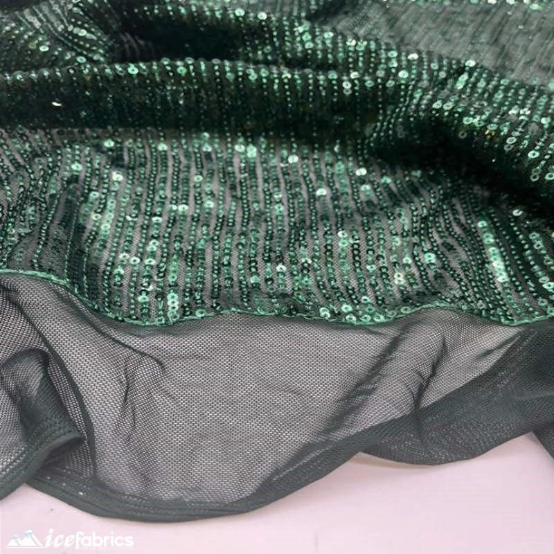 Elegant 2 Way All Over Stretch Sequin FabricICE FABRICSICE FABRICSBy The Yard58 inches WideHunter GreenElegant 2 Way All Over Stretch Sequin Fabric ICE FABRICS Hunter Green