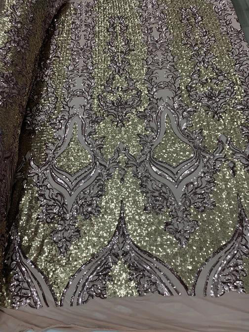 Elegant 4 WAY Stretch Sequins On Power Mesh//Spandex Mesh Lace Sequins Fabric By The Yard//Embroidery Lace/ Gowns/Veil/ BridalICEFABRICICE FABRICSDusty Rose On Power Mesh1/2 Yard (18 Inches )Elegant 4 WAY Stretch Sequins On Power Mesh//Spandex Mesh Lace Sequins Fabric By The Yard//Embroidery Lace/ Gowns/Veil/ Bridal ICEFABRIC Dusty Rose On Power Mesh