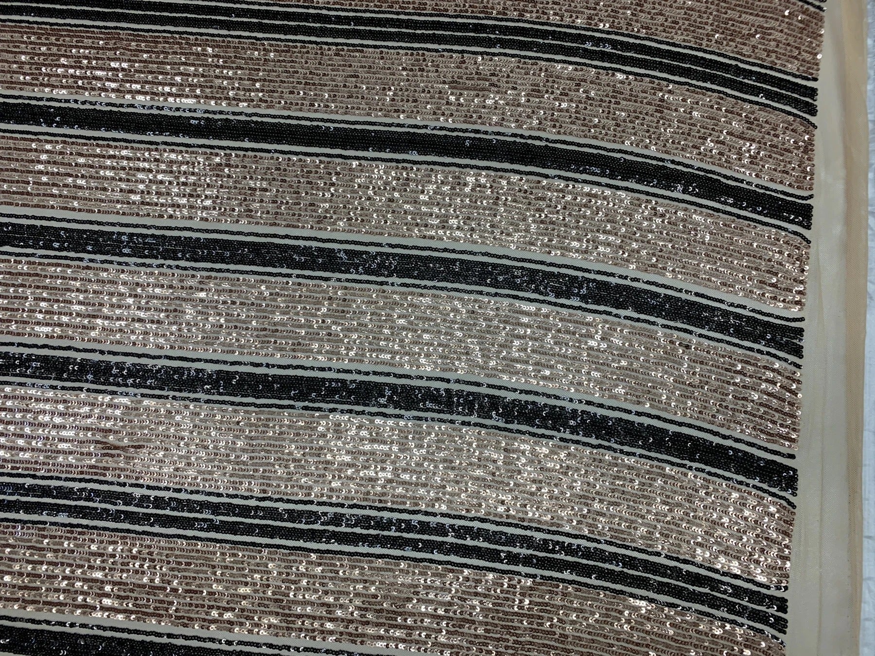 Elegant New Casino Design Embroidered 4 Way Nude Mesh Spandex Stretchy Sequin FabricICEFABRICICE FABRICSWhite&GoldElegant New Casino Design Embroidered 4 Way Nude Mesh Spandex Stretchy Sequin Fabric ICEFABRIC Rose Gold