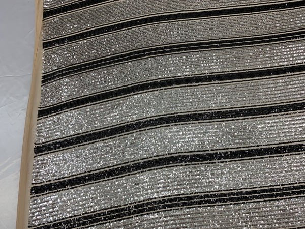 Elegant New Casino Design Embroidered 4 Way Nude Mesh Spandex Stretchy Sequin FabricICEFABRICICE FABRICSLilacElegant New Casino Design Embroidered 4 Way Nude Mesh Spandex Stretchy Sequin Fabric ICEFABRIC Silver&Black