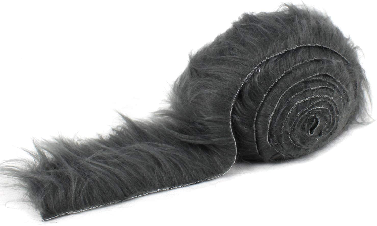 Shaggy Mohair Faux Fur Fabric Strips Ribbon | Precut Faux Fur TrimICE FABRICSICE FABRICSMohair Shaggy Stripe Charcoal2’’ Wide X 60’’ LongCharcoalShaggy Mohair Faux Fur Fabric Strips Ribbon | Precut Faux Fur Trim ICE FABRICS