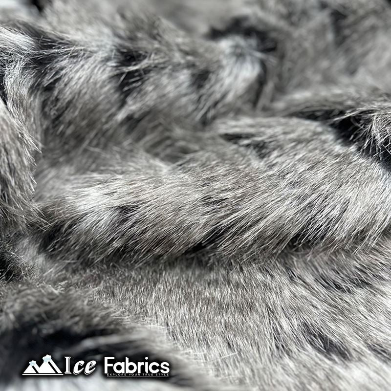 Fancy Feather Long pile Faux Fur Fabric | 3” PileICE FABRICSICE FABRICSBlack GrayBy The Yard (60” Wide)Fancy Feather Long pile Faux Fur Fabric | 3” Pile ICE FABRICS Black Gray