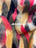 Fashion Fabric Black, Brown, Coral and Gray Multicolor Faux Fur Material By The Yard