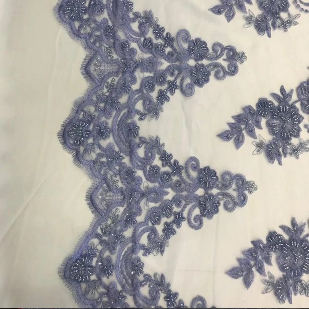 Fashion Wedding Dress Sequins Beaded Bridal Mesh LaceICE FABRICSICE FABRICSMintFashion Wedding Dress Sequins Beaded Bridal Mesh Lace ICE FABRICS Lavender