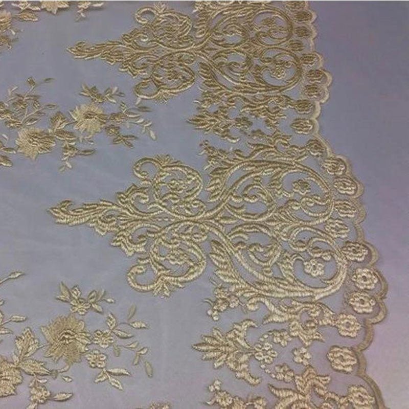 Floral Flower Mesh Lace Wedding Prom Dress Fabric By The YardICEFABRICICE FABRICSTaupeFloral Flower Mesh Lace Wedding Prom Dress Fabric By The Yard ICEFABRIC Taupe