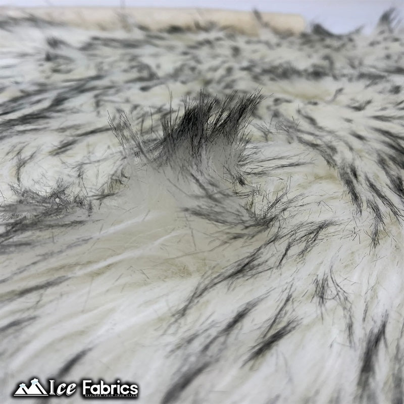 Fox Canadian Gray and White Faux Fur Fabric / Fur MaterialICE FABRICSICE FABRICSBy The Yard (58" Wide)Fox Canadian Gray and White Faux Fur Fabric / Fur Material ICE FABRICS