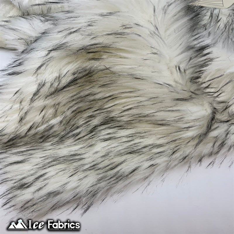 Fox Canadian Gray and White Faux Fur Fabric / Fur MaterialICE FABRICSICE FABRICSBy The Yard (58" Wide)Fox Canadian Gray and White Faux Fur Fabric / Fur Material ICE FABRICS