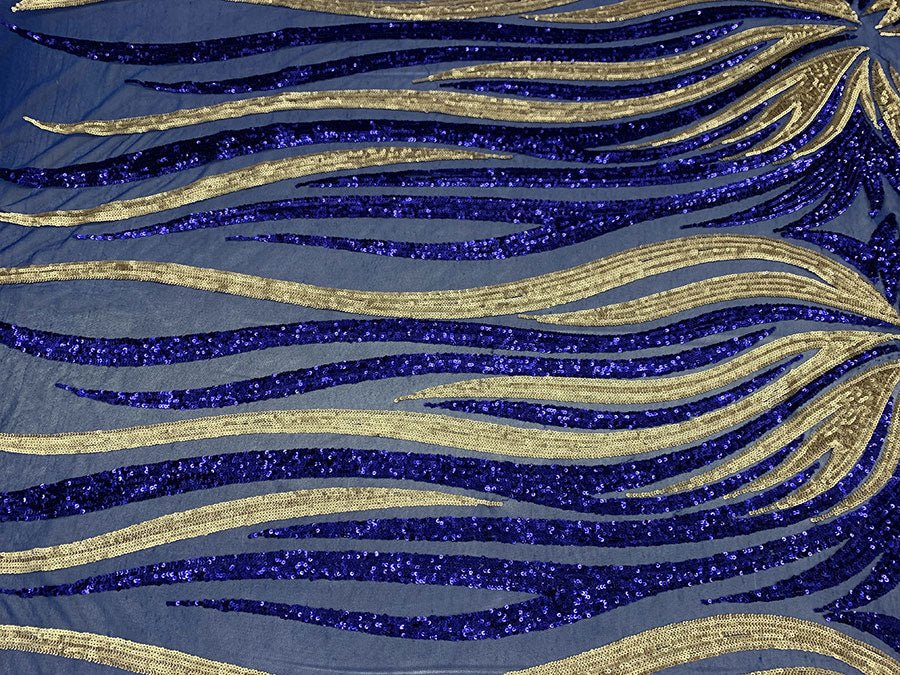 French Feather Embroidered Spandex 4 Way Stretch Sequin Mesh Lace FabricICEFABRICICE FABRICSRoyal BlueFrench Feather Embroidered Spandex 4 Way Stretch Sequin Mesh Lace Fabric ICEFABRIC Royal Blue