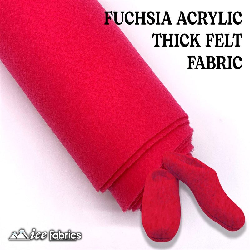 Fuchsia Felt Material Acrylic Felt Material 1.6mm ThickICE FABRICSICE FABRICS4”X4”InchesFuchsia Felt Material Acrylic Felt Material 1.6mm Thick ICE FABRICS