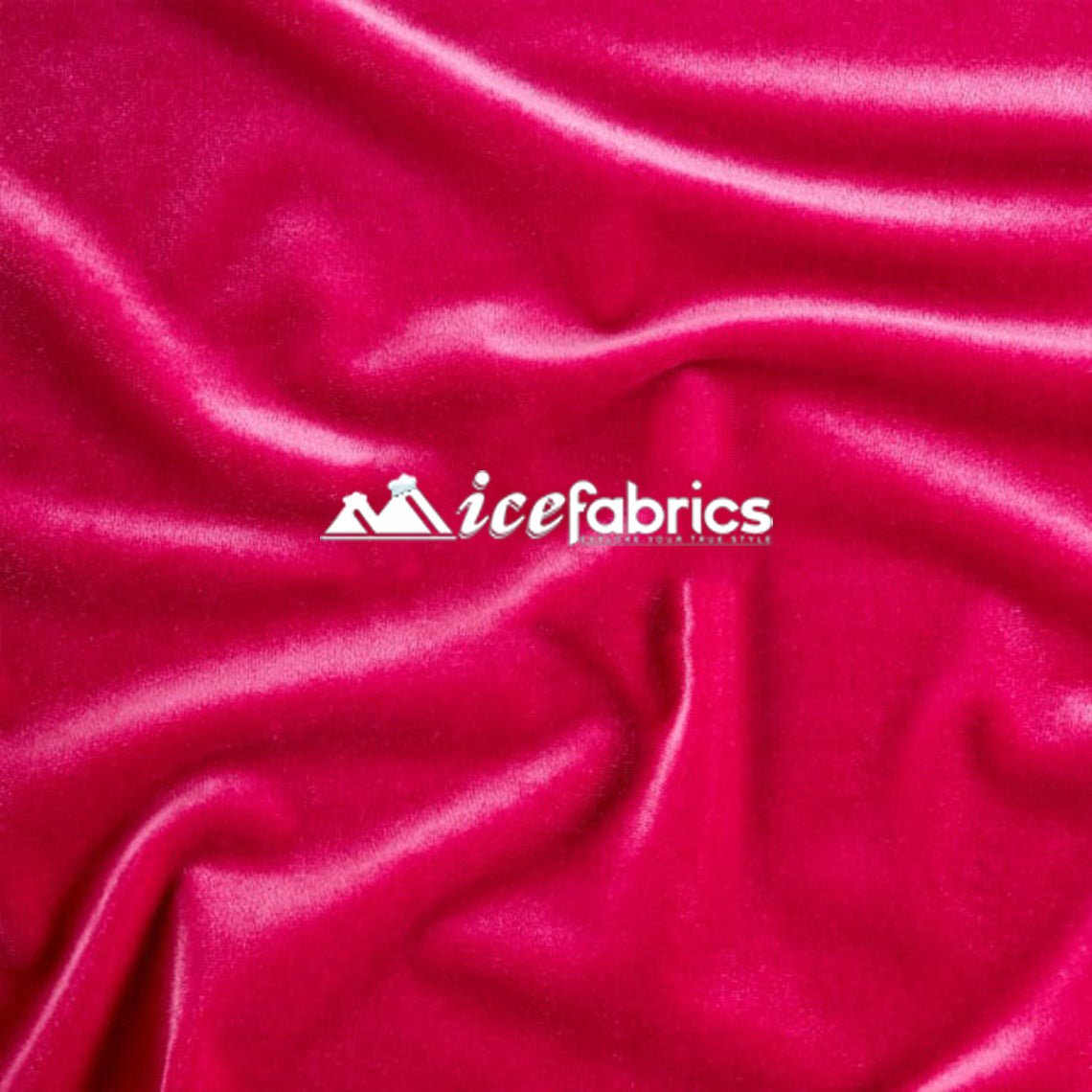 Fuchsia Luxury Stretch Velvet Fabric _ Spandex Fabric