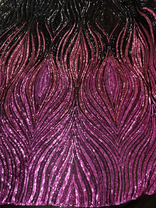 Fuchsia On Black Mesh Iridescent Fabric/ Embroidery 4 Way Stretch Sequin Fabric.ICEFABRICICE FABRICSFuchsia On Black Mesh1 YARDFuchsia On Black Mesh Iridescent Fabric/ Embroidery 4 Way Stretch Sequin Fabric. ICEFABRIC