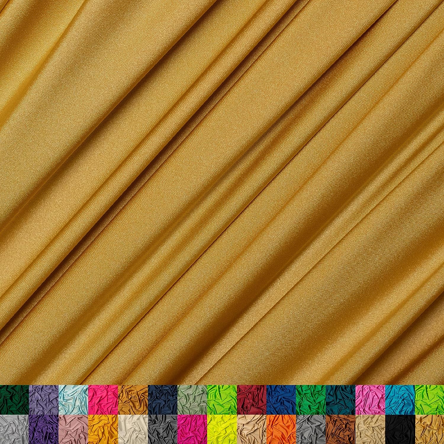 Gold Luxury Nylon Spandex Fabric By The YardICE FABRICSICE FABRICSBy The Yard (60" Width)Gold Luxury Nylon Spandex Fabric By The Yard ICE FABRICS