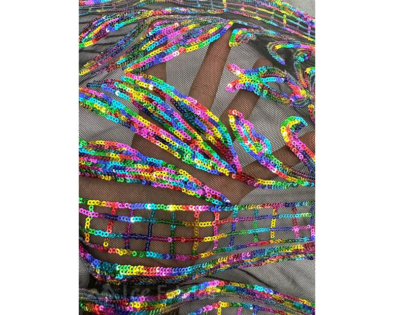 Gorgeous Stretch Mesh Sequin FabricICE FABRICSICE FABRICSIridescent RainbowGorgeous Stretch Mesh Sequin Fabric ICE FABRICS Iridescent Rainbow