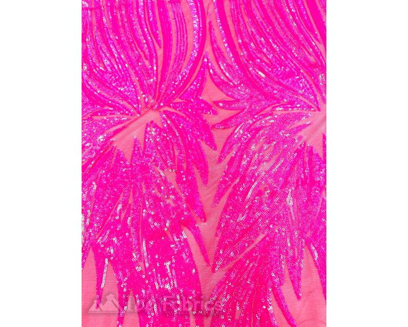 Gorgeous Stretch Mesh Sequin FabricICE FABRICSICE FABRICSNeon PinkGorgeous Stretch Mesh Sequin Fabric ICE FABRICS Neon Pink